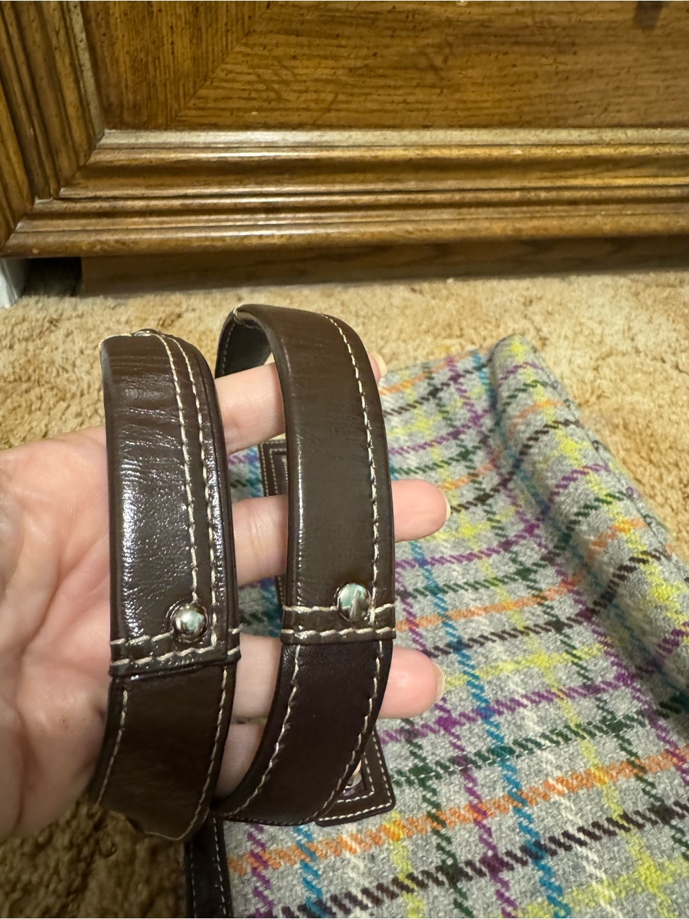 Coach Penelope Tattersall Plaid Wool Tweed Tote - Picture 5 of 9